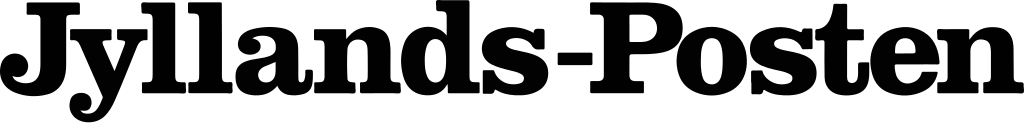 Jyllands-Posten logo in black font and white background